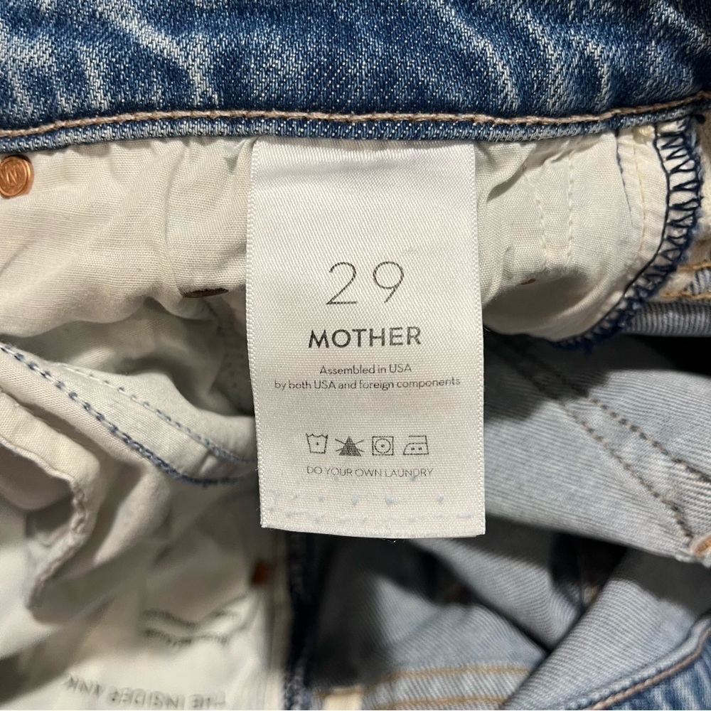 Mother The Insider Ankle Jeans Distressed Ankle and Doom Wash Size 29 Denim - Picture 7 of 8